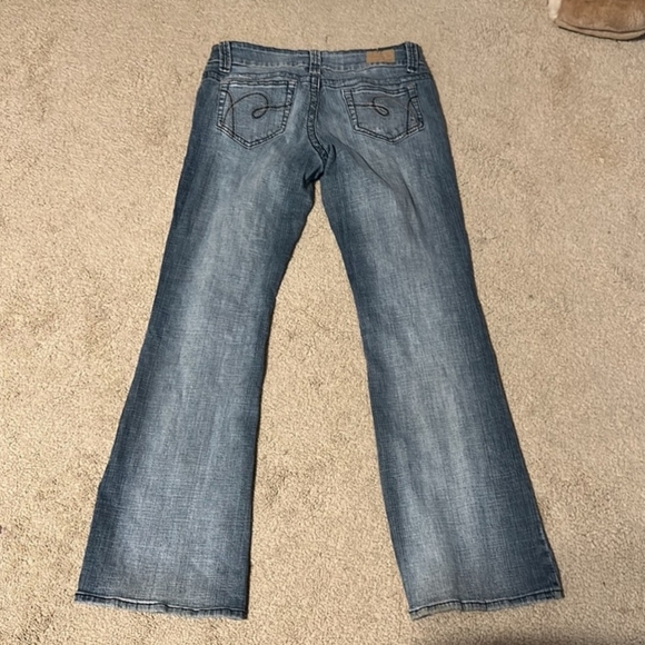 Hydraulic Bootcut Denim 9/10 SHORT Blue Jeans Y2K - Picture 2 of 6